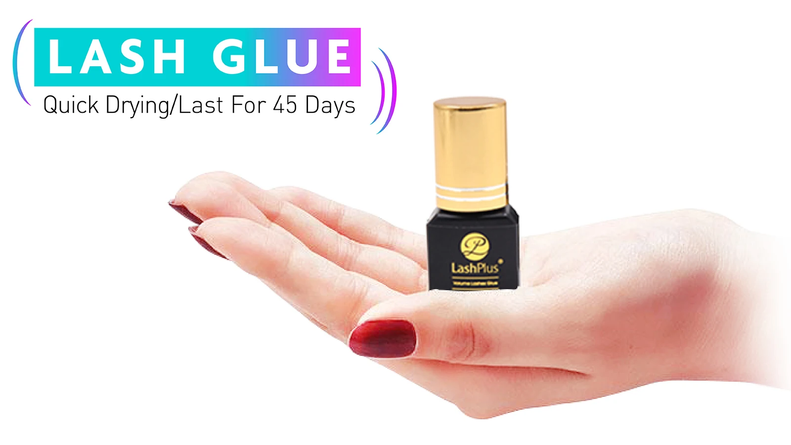 LashPlus top quality 0.5 seconds quick dry time Japan eyelash glue 7 weeks safety sensitive lash adhesive