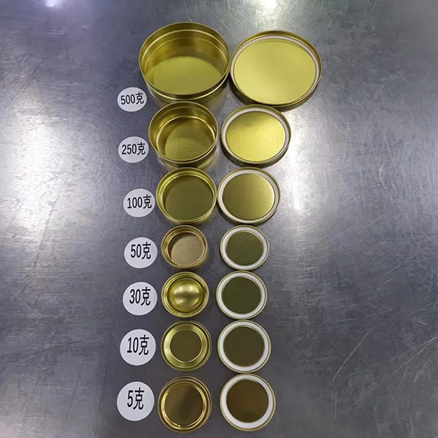10 г 30 50 100 125 250 Роскошная золотая Икра пищевая жестяная круглая вакуумная банка для упаковки икры