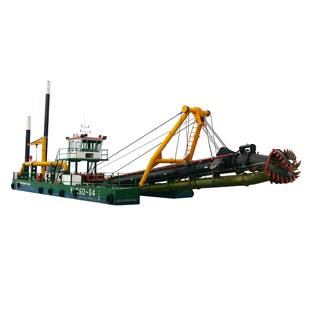 High quality 6 Inch Hydraulic System Cutter Suction Dredger With Clear Water Flow 300cbm/hr