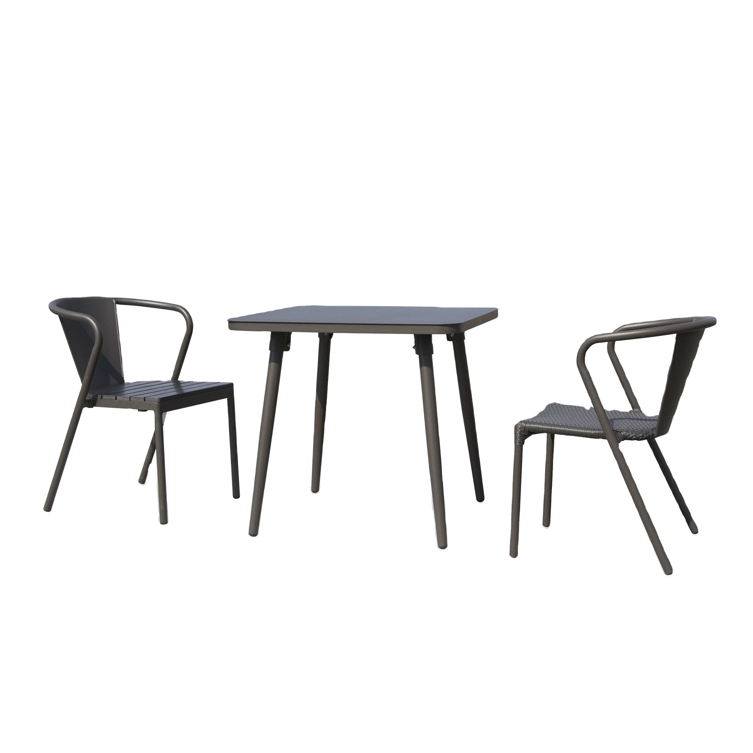 Outdoor furniture aluminum bar garden and balcony metal dining table and chairs