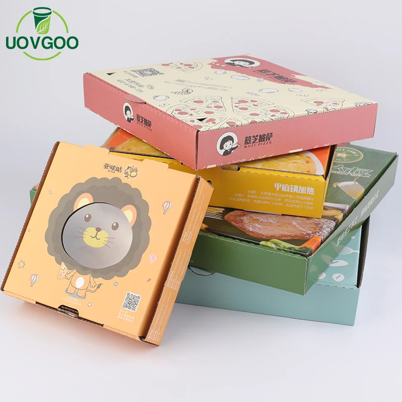 China manufacturers of pizza boxes portable box pizza carton colorful  pizza packaging boxes