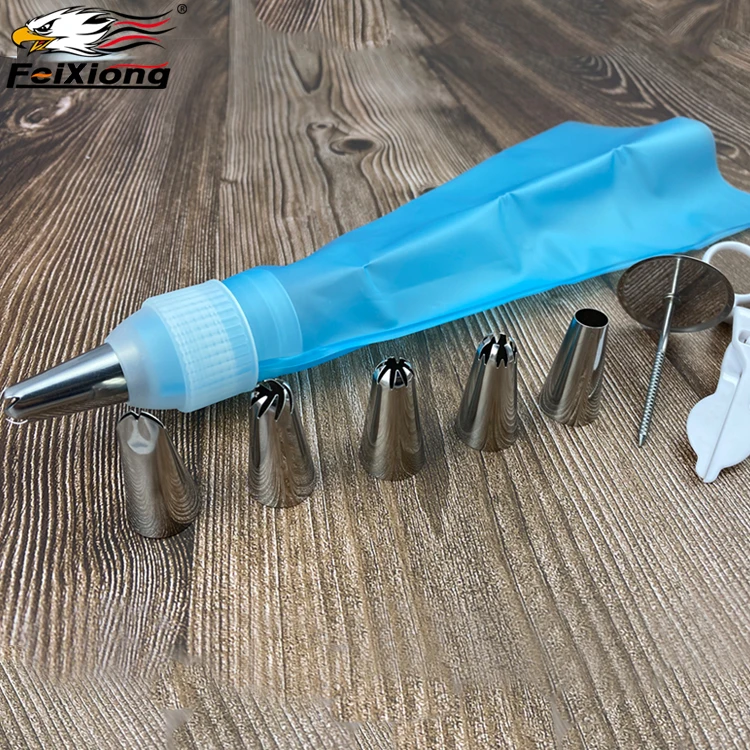 Cake Decorating Pen Cream Bag Stainless steel Nozzles Piping Baking Accessories