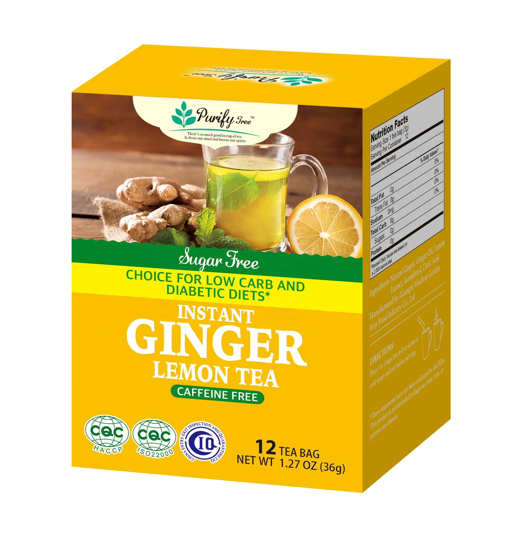
Instant Ginger & Lemon Crystals for Supporting Healthy Digestion 