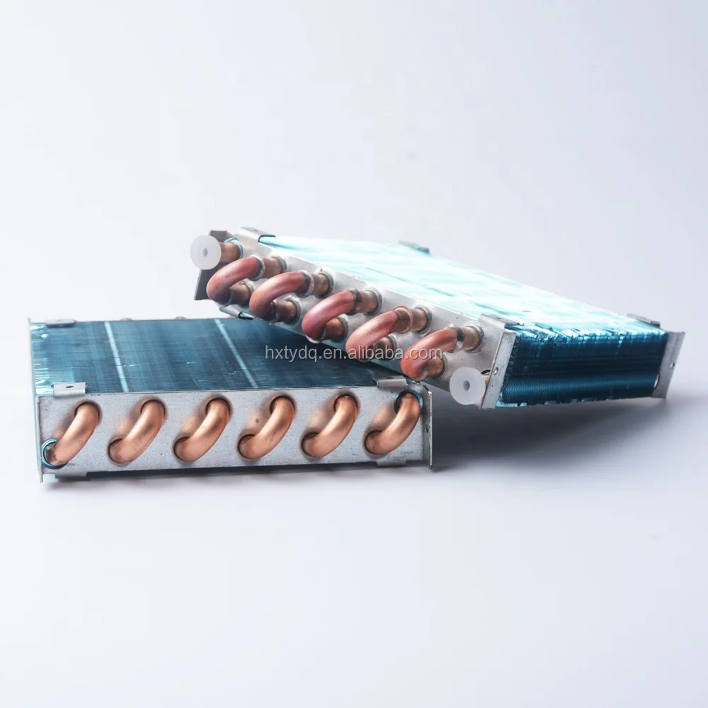 Finned copper tube refrigerator freezer condenser