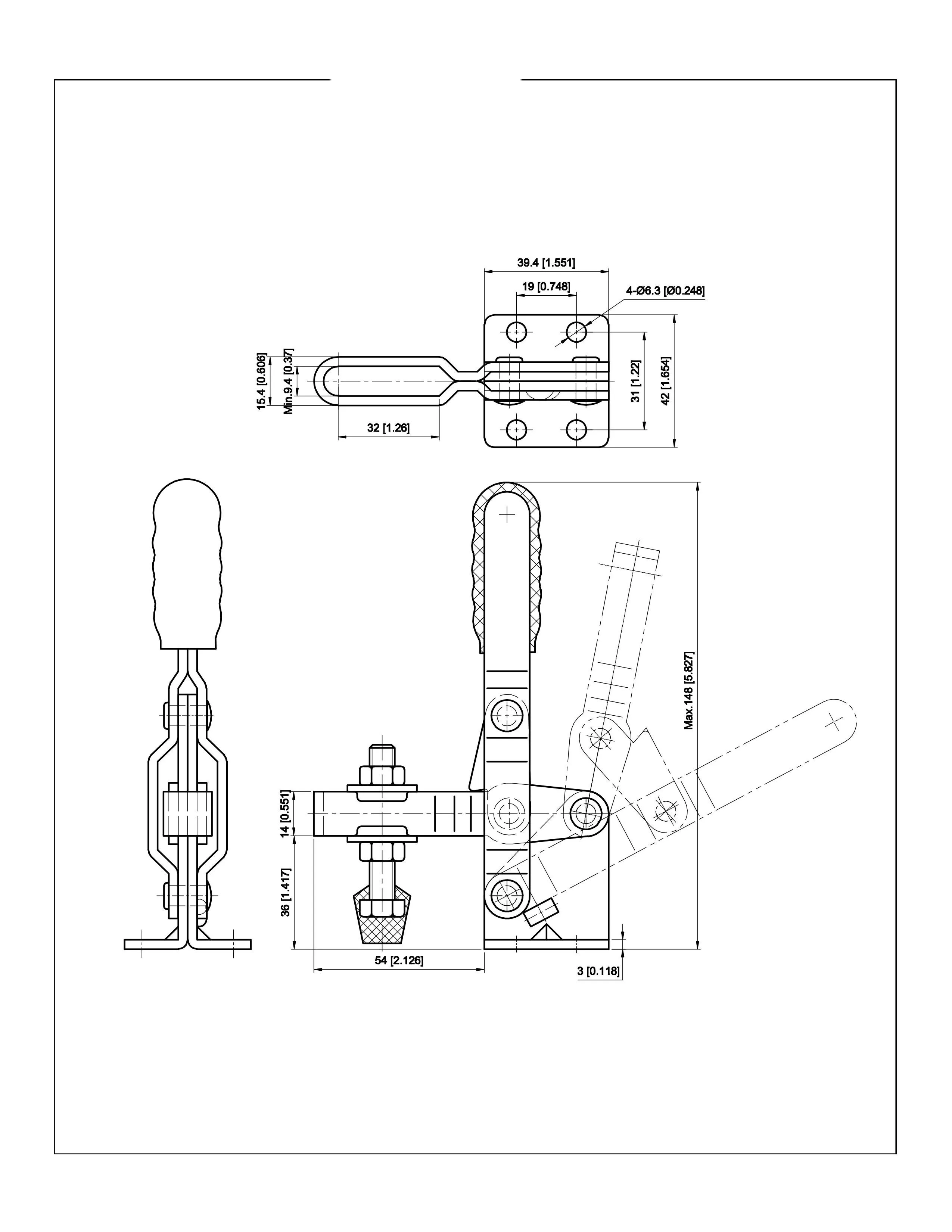 Sanwa Spring Loaded Wire  Clamp Heavy Duty Quick Release Custom Vertical Toggle Clamp Factory