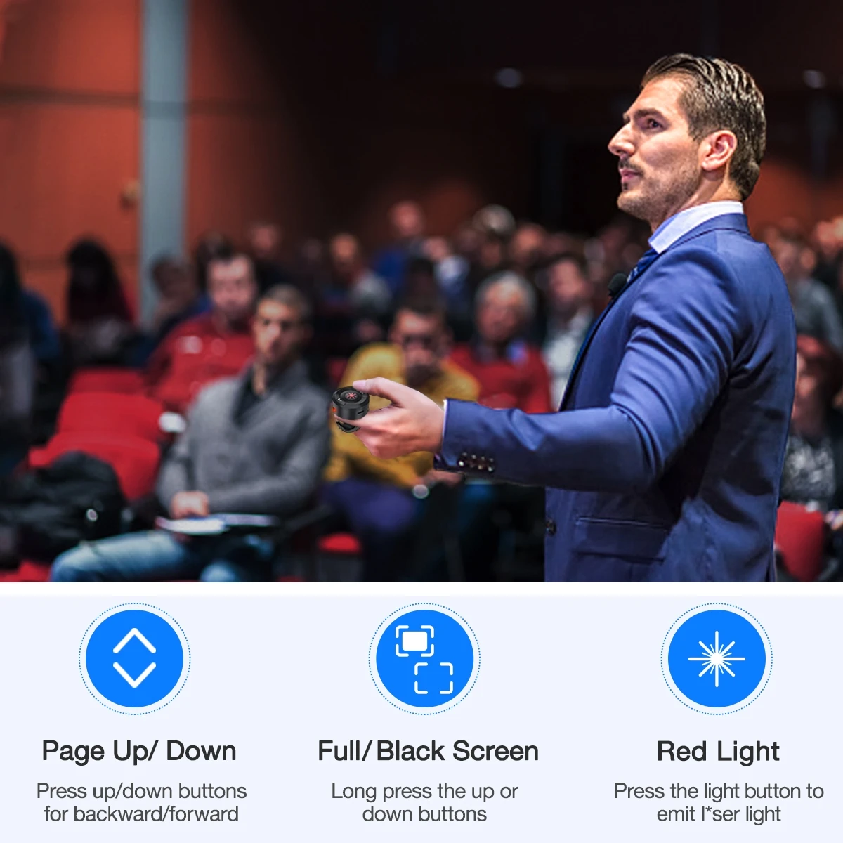 Беспроводная презентация презентаций Powerpoint 2 4 ГГц красная лазерная указка для пульт дистанционного