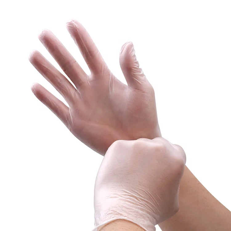 
factory sell disposable vinyl gloves food grade hand vinyl household kitchen washing powder-free waterproof pvc glove 