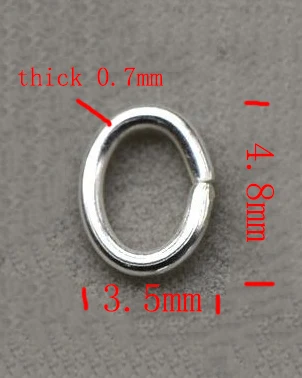 S925 Sterling silver open ring diy jewelry accessories earring material open ring silver circle dead mouth small silver hoop