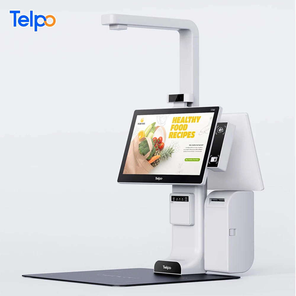 Telpo AI-powered food detection computer vision self-checkout solution machine