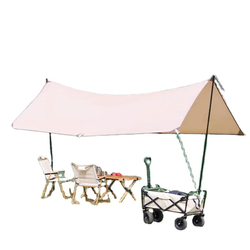 Outdoor Portable UV Protection Tarps Tent Waterproof Camping Sun Shade Shelter Oxford Rain Fly Tarps Tent