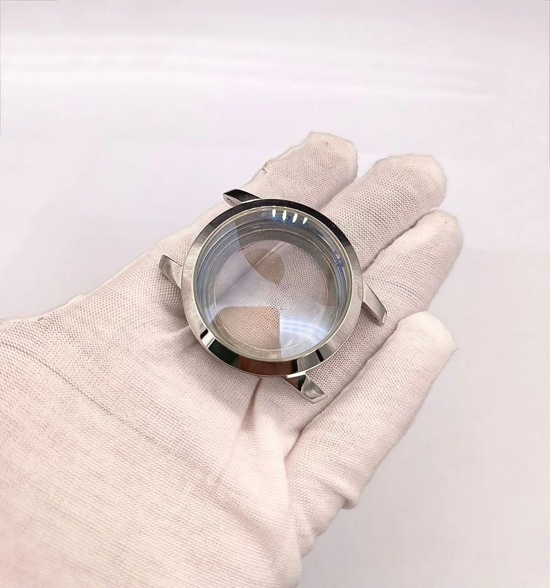 Factory production stainless steel case accessories silver waterproof watch case wholesale