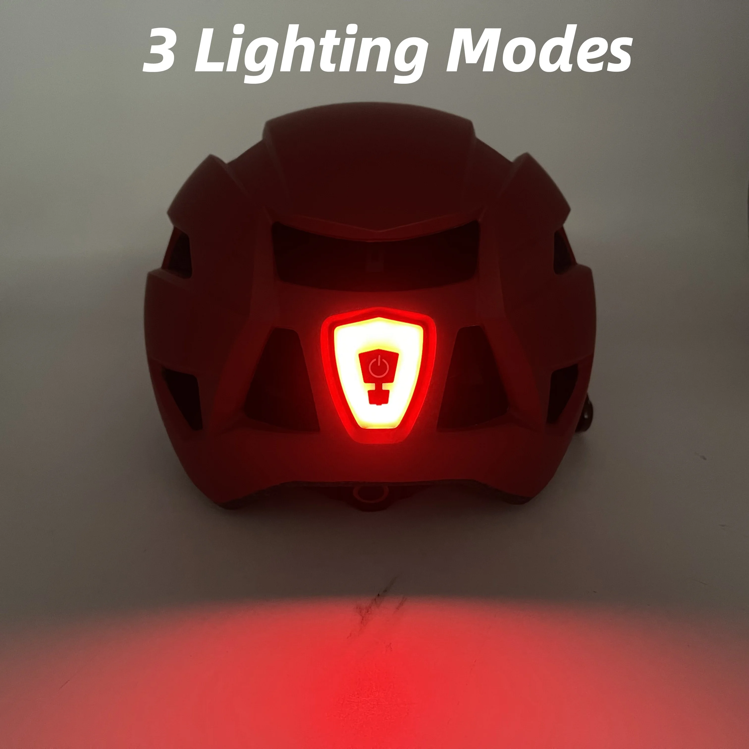 REYGEAK Ventilation Bike Helmet PC EPS Adjustable Bicycle Helmet With Light For Adult Urban Scooter Protective Gear