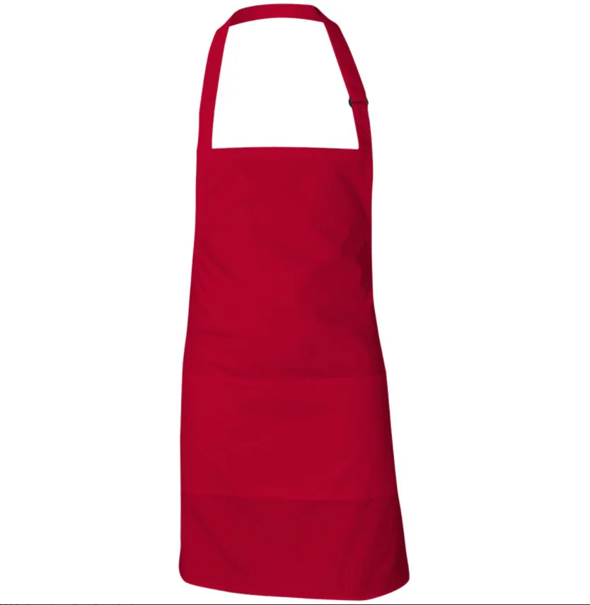 Wholesale Custom Cotton Kitchen Chef Pinafore Baker Coffee Full Length Cooking Bib Apron