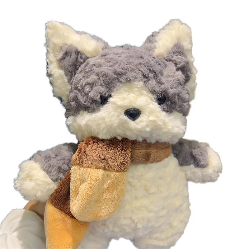 Cute Little Sleep Coax Pillow Toy Birthday Gift Men Women Stuffed PP Filling Material Scarf Repair Design  Koji Dog Plush Doll