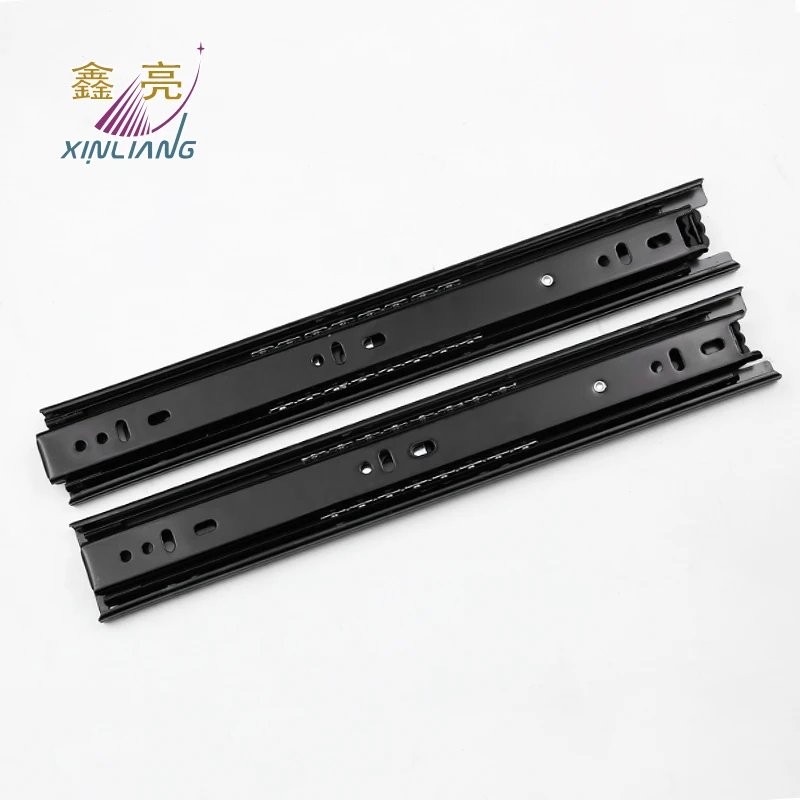 
45mm Full extension 3 fold furniture hardware ball bearing drawer slides for kitchen cabinet 