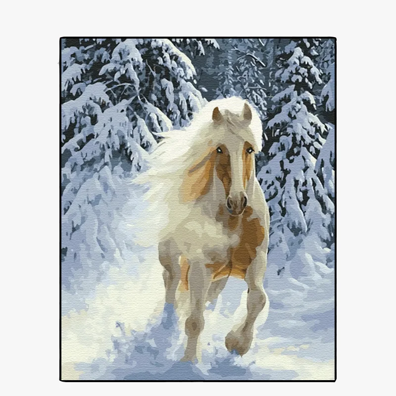 paintboy 40*50  oil painting by number Animal Forests  horse  customizable wholesale