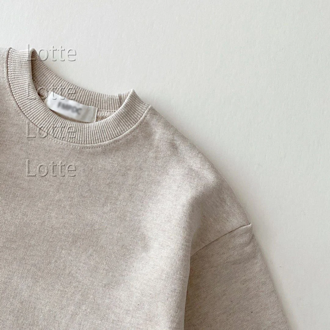 Lotte Toddler Kids Baby Girl Boy Knitted Cotton Sets Fall Clothes Long Sleeve T Shirts+Pants Solid Outfits Baby Tracksuits 0-24M