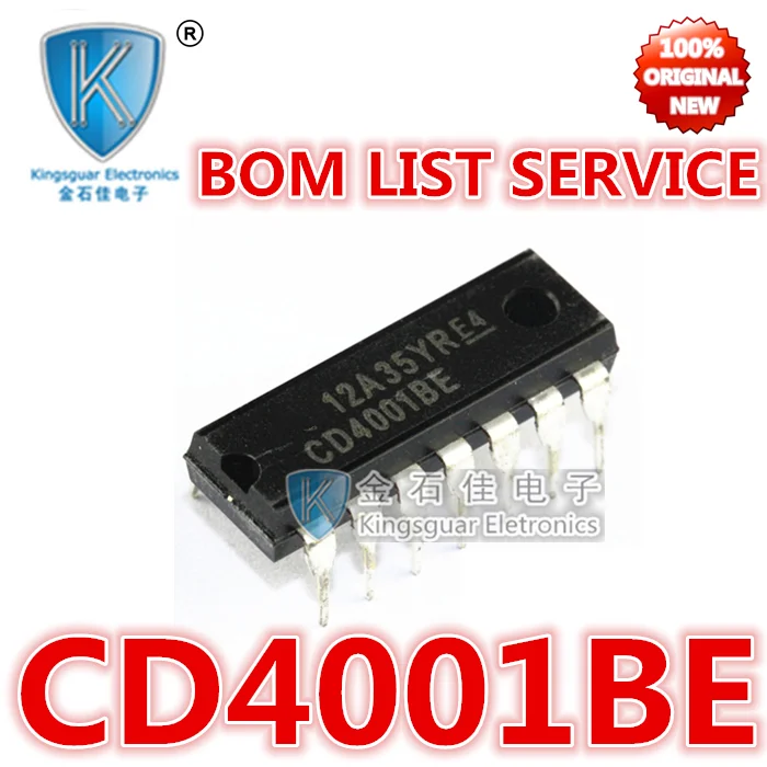 Original good price ic CD4001BE CD4001 DIP-14  provide PCB BOM service
