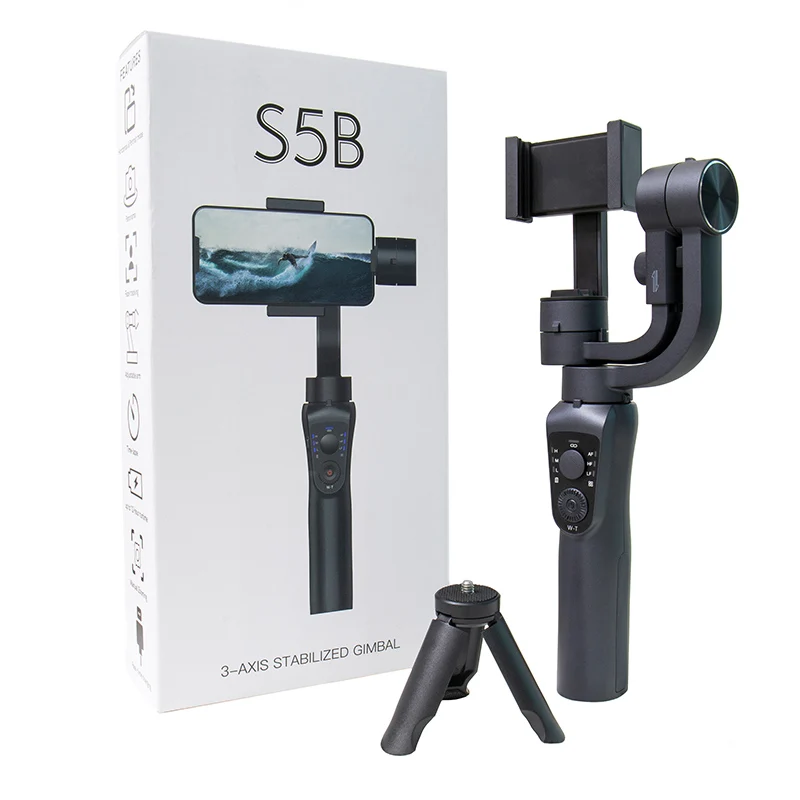 
3-Axis Handheld S5B Gimbal Stabilizer Active Track w/Focus Pull & Zoom for Smartphone PTZ Action Camera 