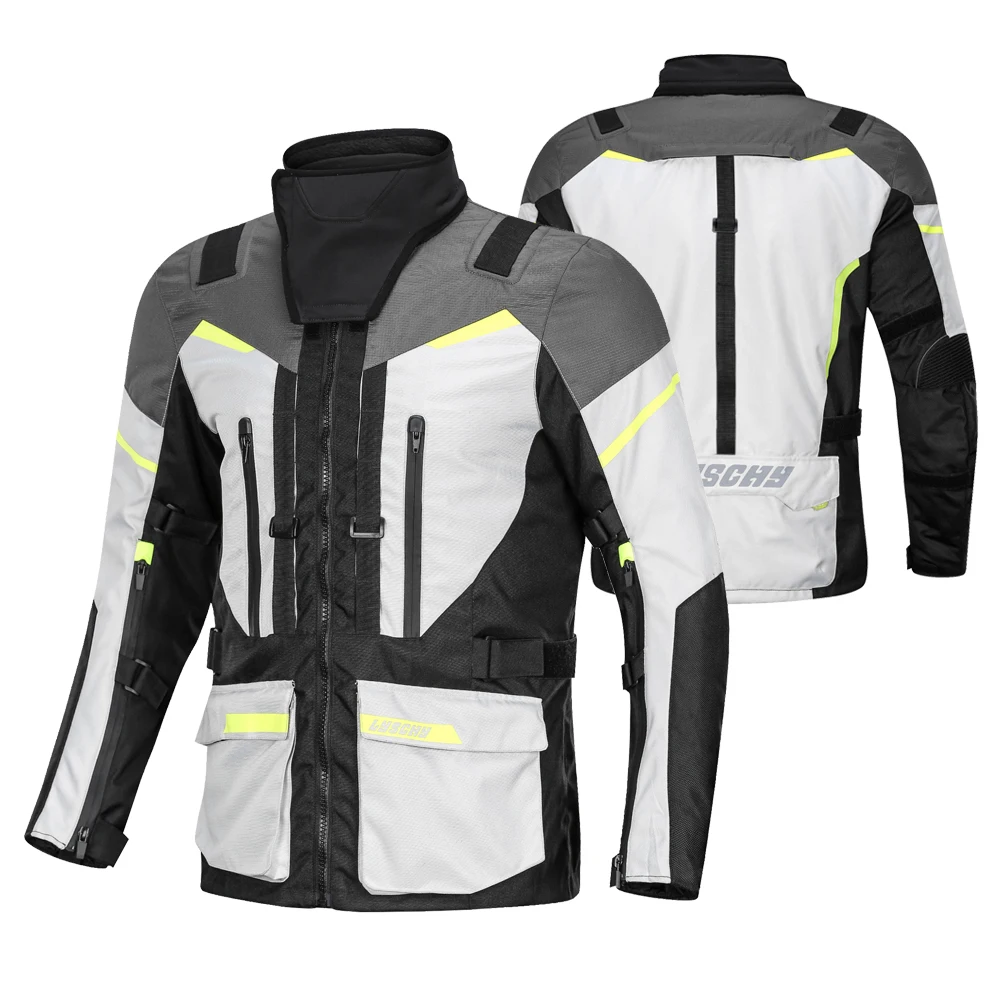 LYSCHY New Arrival Waterproof 3 in 1 Motorcycle Jacket Pants Clothing Suit Winter Keep Warm Motocross Motorbike Jacket S-5XL