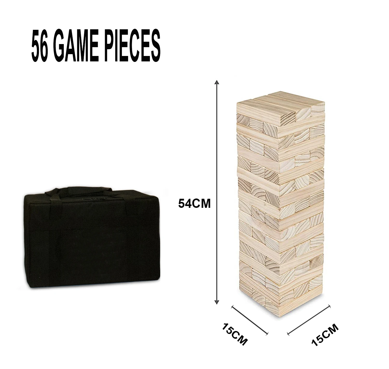 Большая деревянная сосновая башня премиум-класса, игрушечные деревянные блоки, напольная игра для детей и взрослых