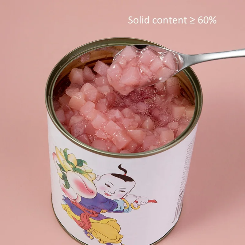2022 новый продукт консервированные розовые персиковые кубики для чайного магазина фруктового чая сырье