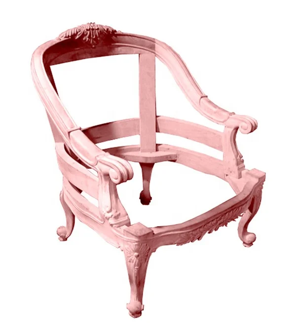 Mahogany wooden chair Sofa unfinished furniture frame dining chair frame Chair Living Room Furniture Solid Wood KD products 33