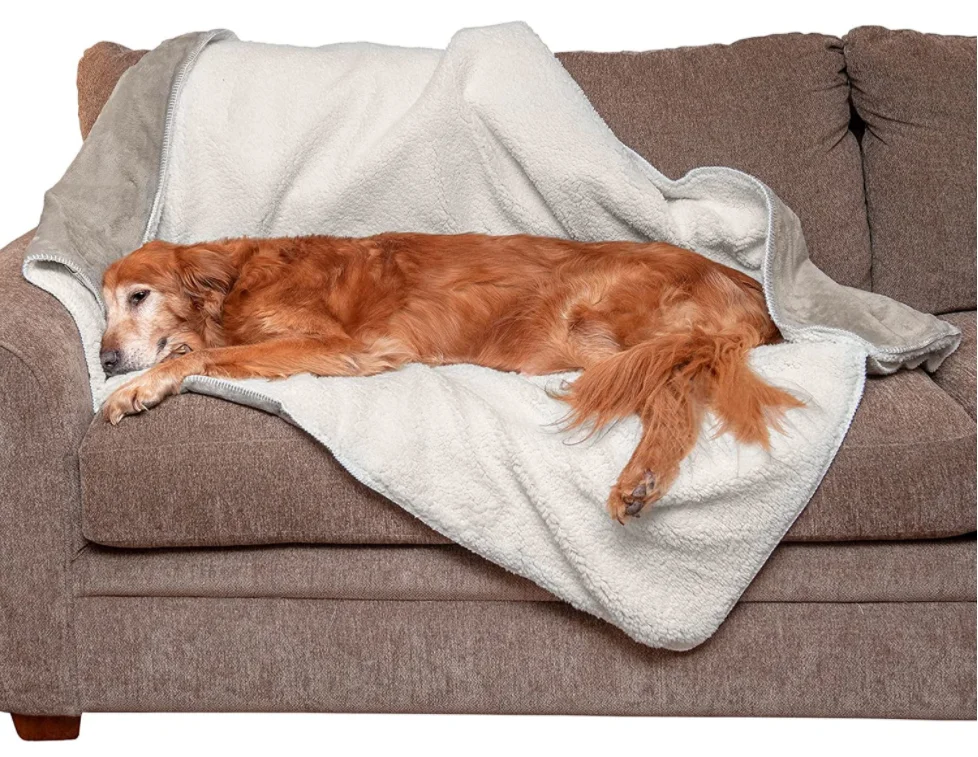 Soft Fluffy Premium Fleece Warming Absorbent Towel Anxiety Throw Waterproof Pet Blanket
