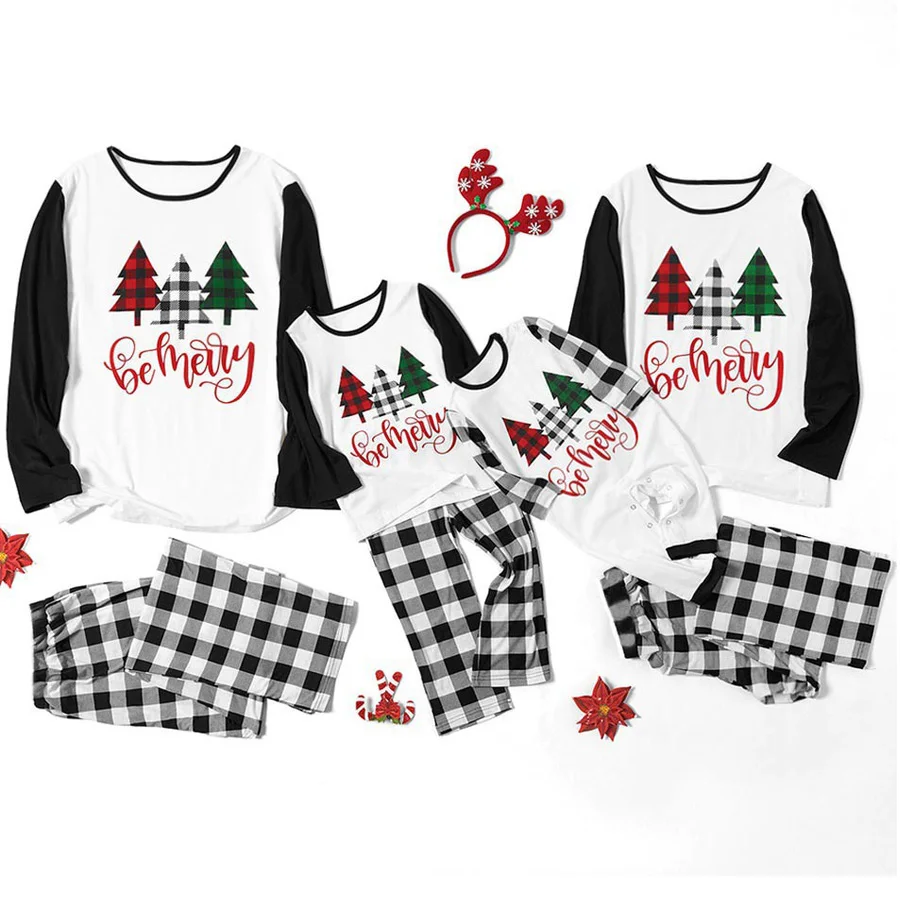 
latest newchristmas family matching outfits pajamas 