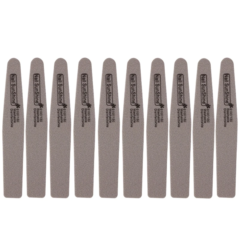 Wholesale Double Side Disposable Buffer Nail Art Half Moon Manufacturer Sponge Manicure Nail File 100/180