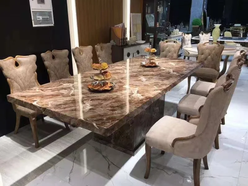 Modern design luxury 8 or 10 seater  2m or 2.4cm  marble dining table
