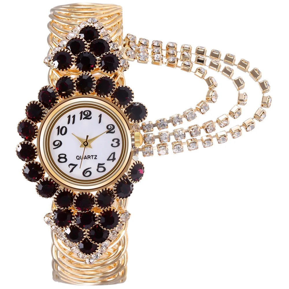 Women Watches   Brand Luxury Rhinestone Bracelet Watch Ladies Wristwatch  Watch for Women Clock