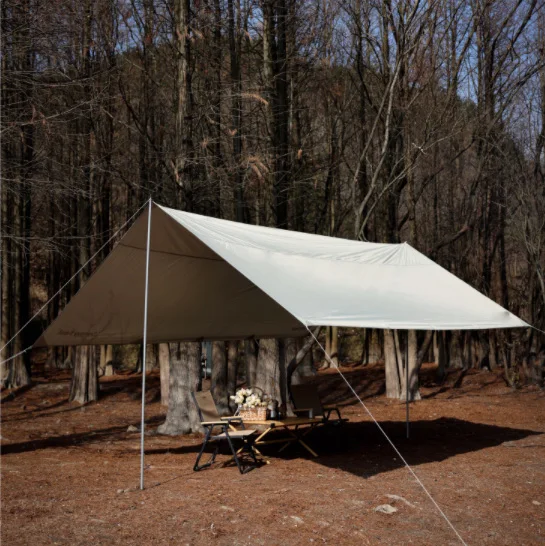 Portable Outdoor Beach Rain Essential Sunshade Awning Camping Four Corners Awning Tent