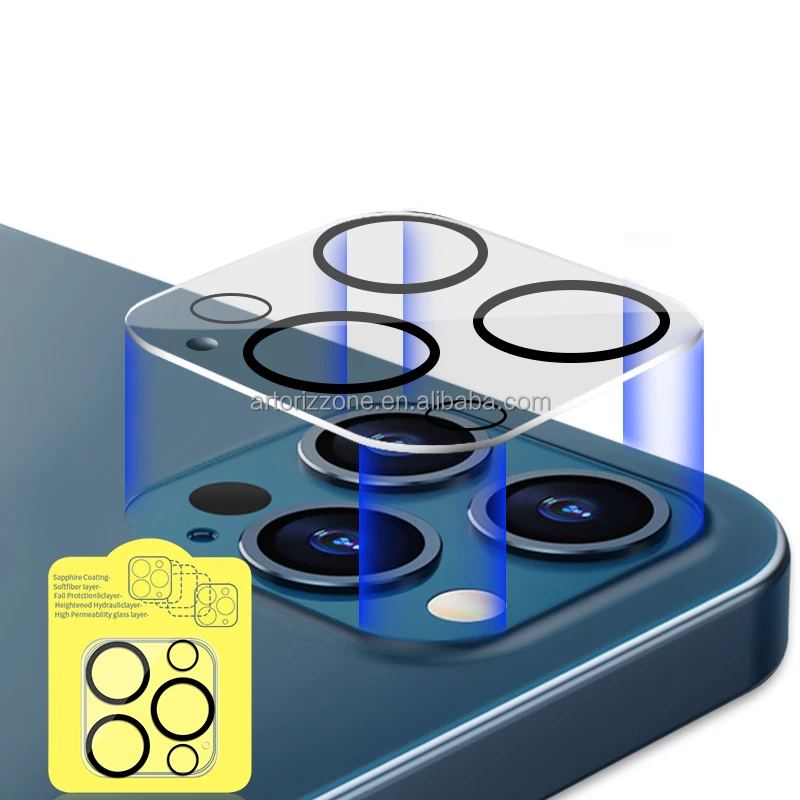 Mobile camera glass 3D full cover clear transparent camera lens for iphone 11 mini/12 pro /13 pro max