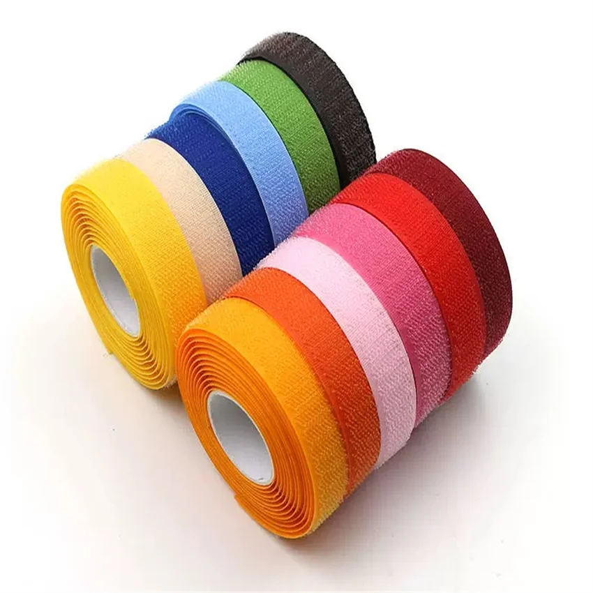 Customizable color-coded back-to-back  self-grabbing hook-and-loop straps adjustable hook-and-loop ties