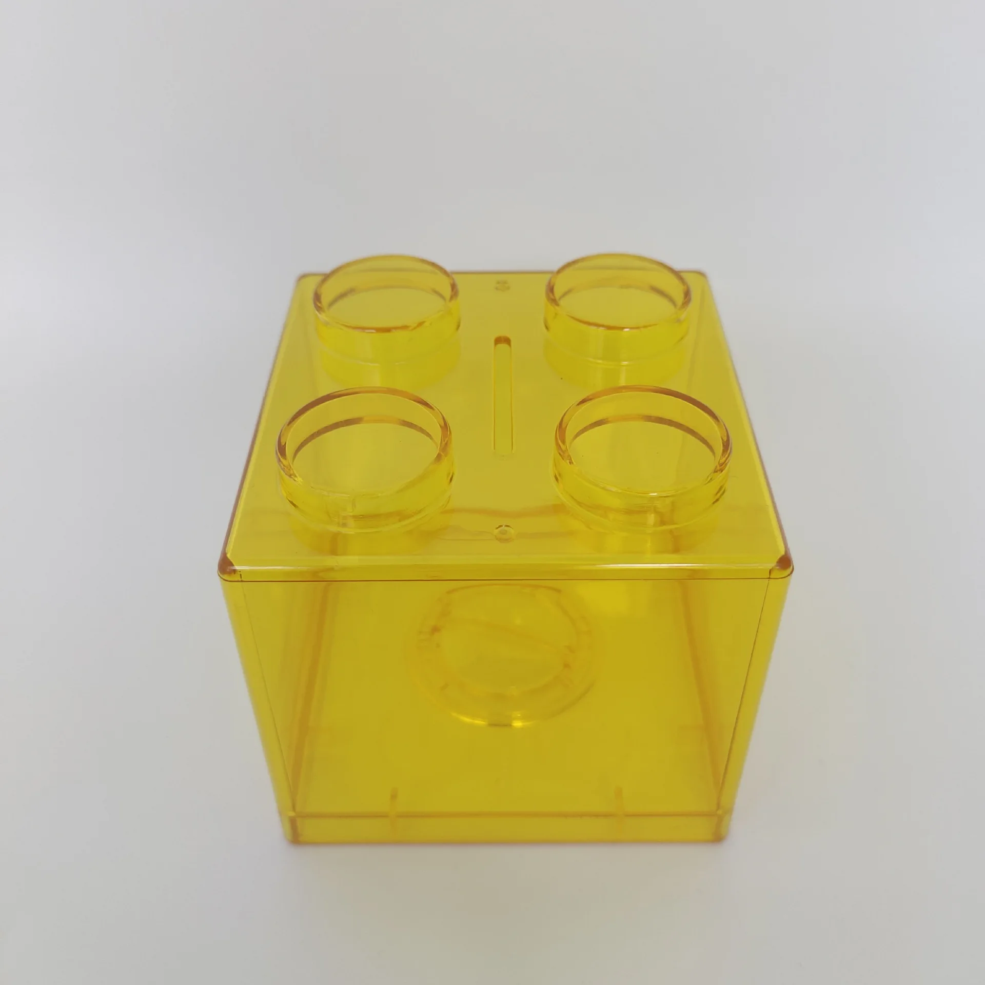 Spot Building Blocks Piggy Bank Without Printing Transparent Piggy Bank Stackable Building Blocks Coin Bank