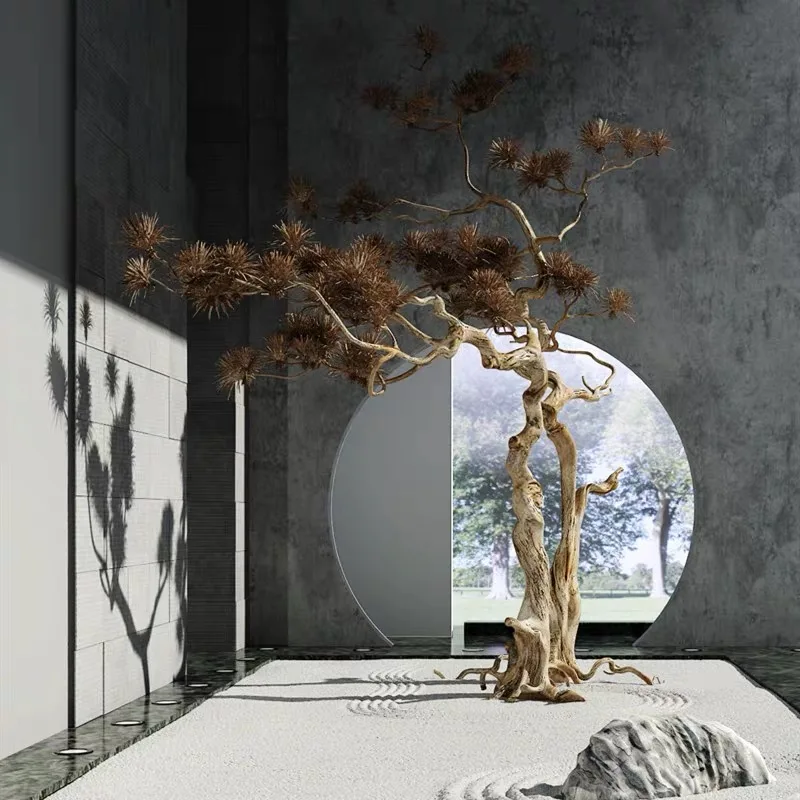 indoor home decorative small artificial cypress nature pines trees