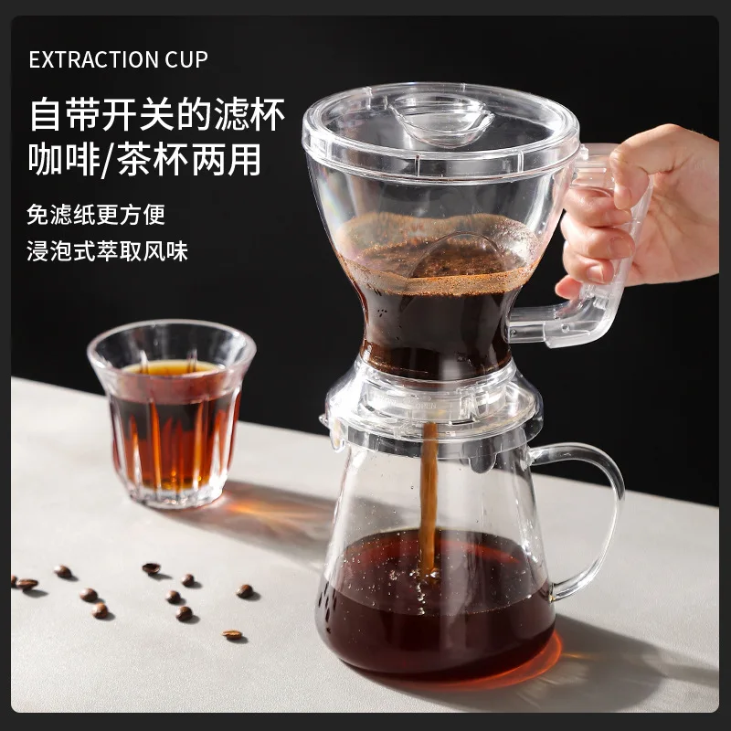 600ml Wholesale Eco-Friendly Novelty Plastic Teapot Handmade Brewing Coffee Tea Infuser with Stainless Steel Filter Drinkware