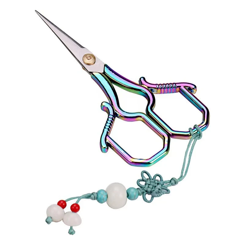 Beautiful Mini Retro Embroidery Scissors Plum Blossom Antique Scissors Stainless Steel