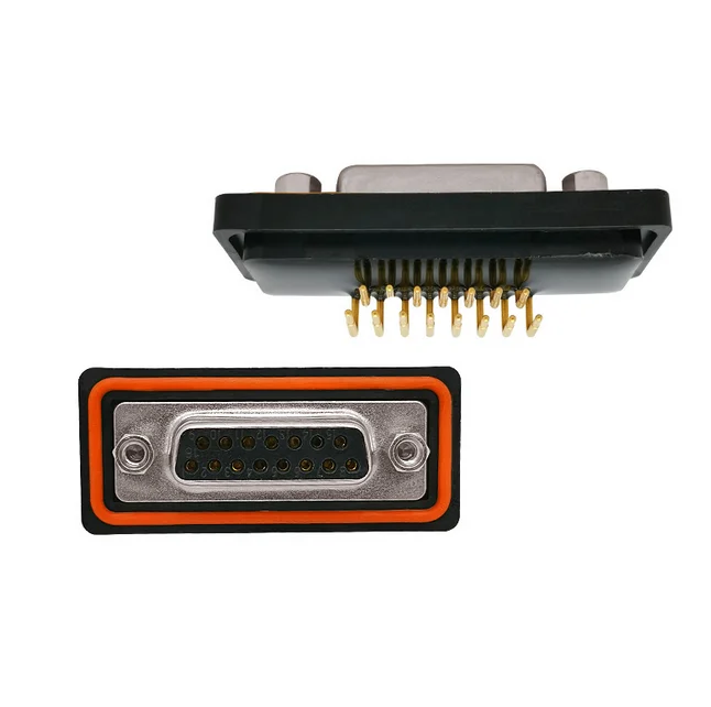 Military Quality Waterproof HR 15P Female Right Angle Dip Connector For Balance car