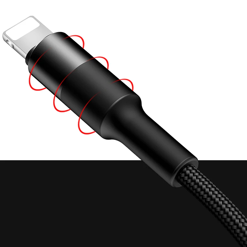 
USAMS Wholesale Price U5 Aluminum alloy Braided USB Data Cable For IPhone 