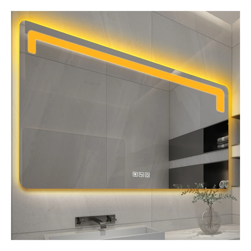 ETL CE House Hotel Salon Frameless Custom Decorative Wall Backlit Illuminated lighted LED Bath Mirror