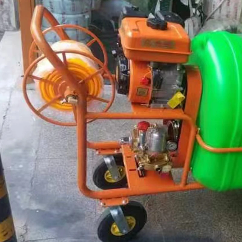 Hand-Pushed Four-Stroke Gasoline Power Spray Pump Agricultural Sprayer Equipped With Bucket