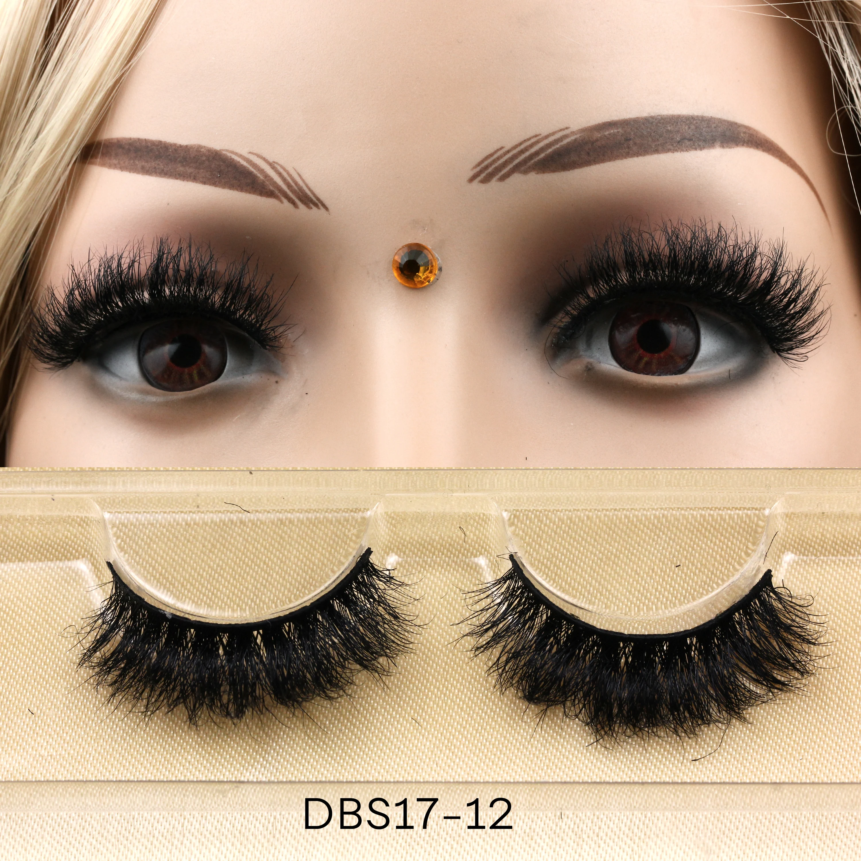 DBS17 Wholesale Custom Logo Packaging Eyelash Box Own Brand Private Label Full Strip 25 MM Real Mink Lashes 3D Mink Eyelashes