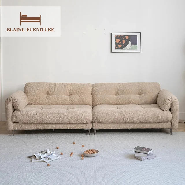 New Factory Discount Italian Modern Home Apartment Indoor Furniture Luxury Fabric Couch Set Living Room Modular Sofa