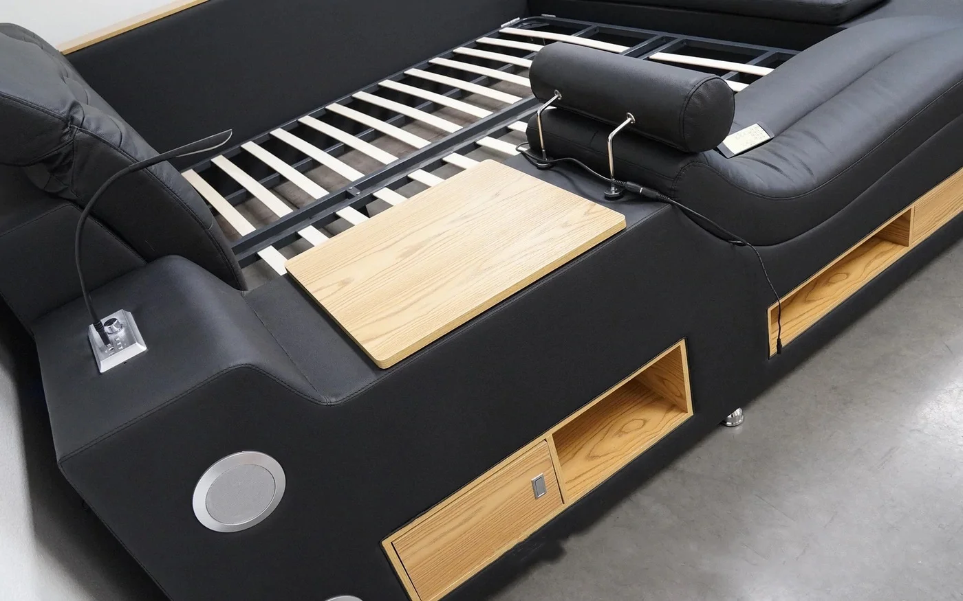 Amazon best-selling multi-functional bed with projector storage cabinet portable function smart bed for bedroom