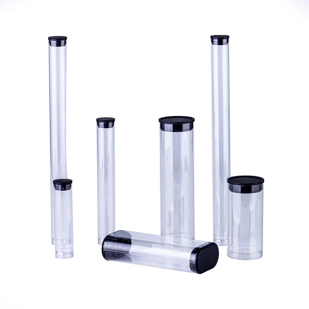 Customized Transparent Packaging Plastic Round Cylinder Packaging Container Tube Clear Plastic package Pc Tube For Crafts