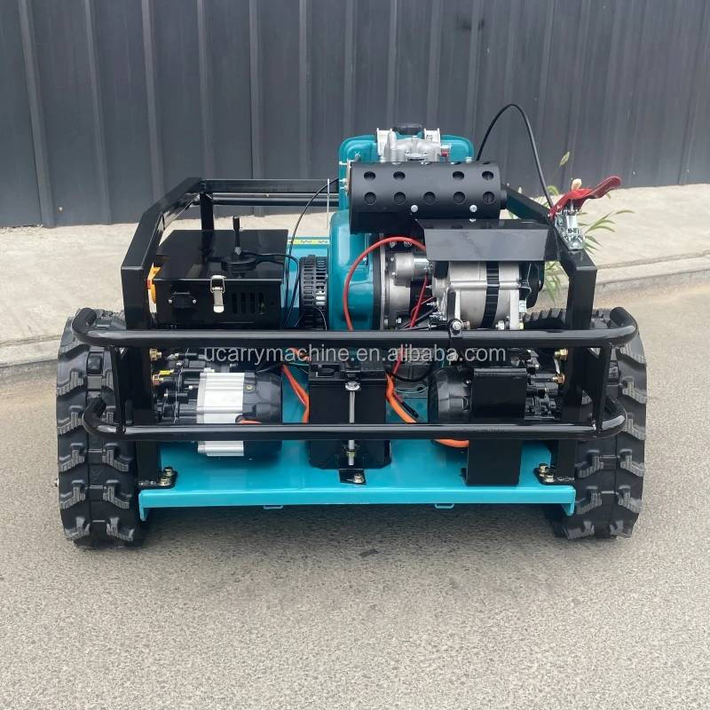 Upgraded 4-Stroke Industrial Diesel Flail Mower Lawnmower with Cordless Remote Control 24V ATV Farm Machine Free Shipping