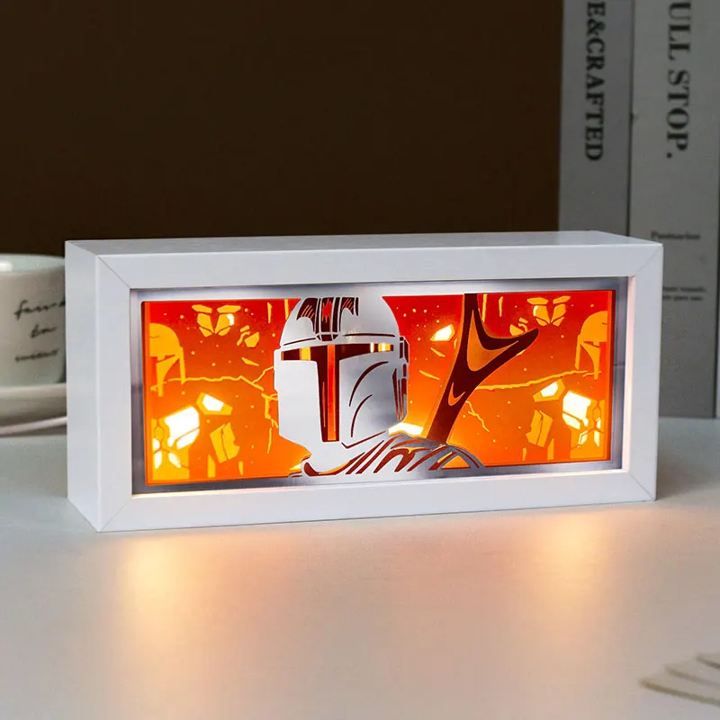 Anime Movies Figure Illuminated Cut Paper Dioramas Lighted Shadow Box 3D Layered Paper Art