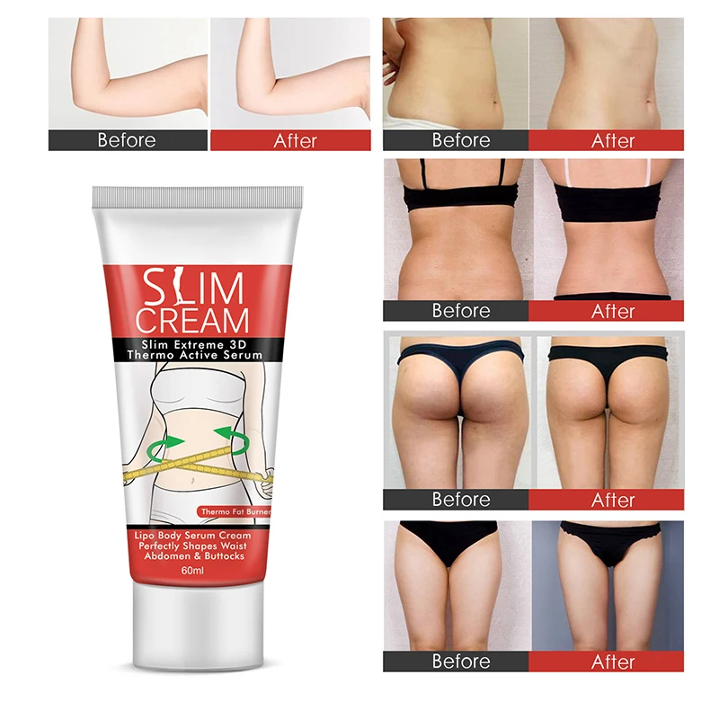 Low Price Wholesale Bulk Body Fat Burning Hot Slimming Cream In Stock 60ml Waist Buttock Belly Fat Burn Cream